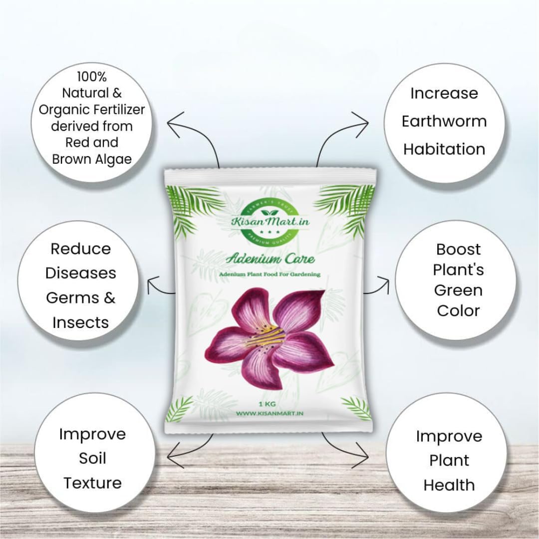 Kisanmart Adenium Flower Booster | Ultimate Adenium Food Fertilizer For Flowering plants, Enhance Color & Strengthen Roots