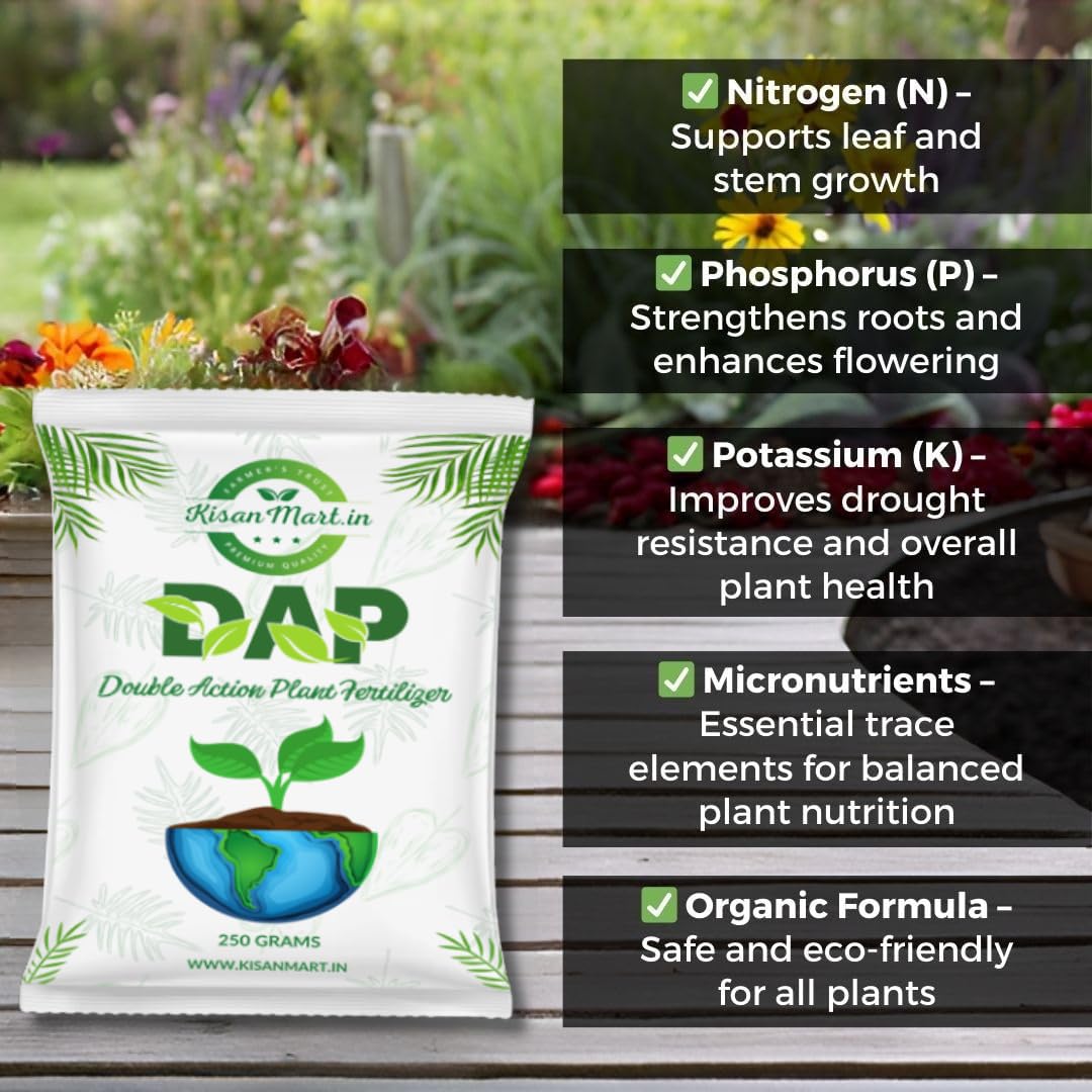 KISANMART DAP Double Action Fertilizer – Standup Saaf Coated Seaweed Granules