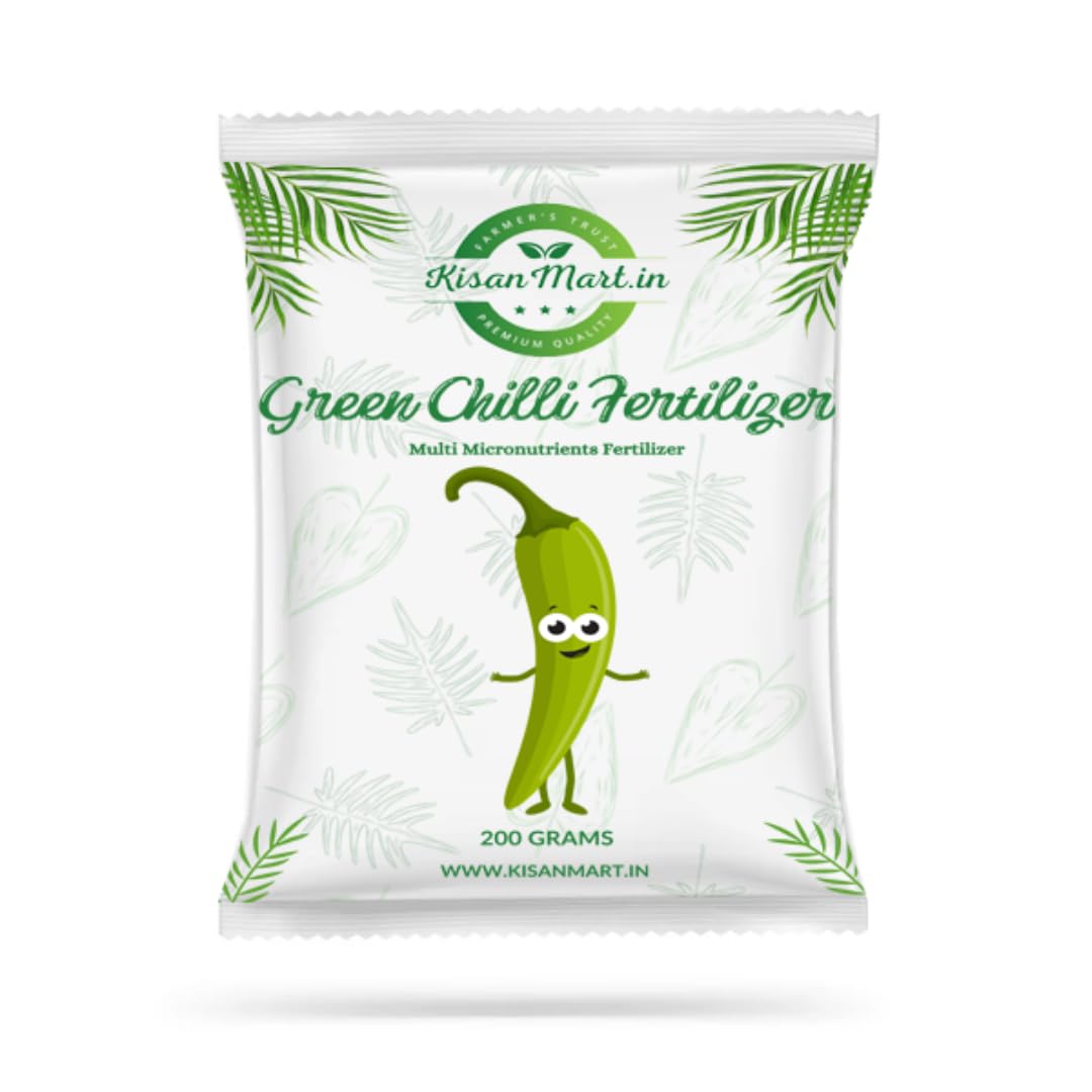 Kisanmart Green Chilli | Organic Growth Booster for High Yield & Spicy Chillies | Nutrient-Rich, Improves Soil Health, Chemical-Free, Easy to Use