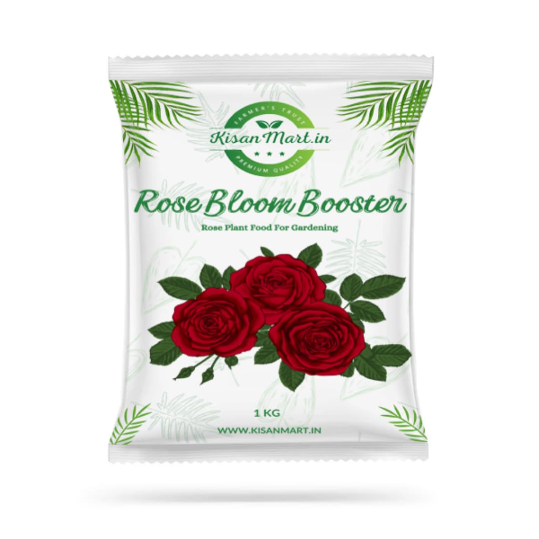 Kisanmart Rose Bloom Booster Organic Essential Plant Food for Rose Plants | For all varieties | Flower Booster Granules | Organic Fertilizer