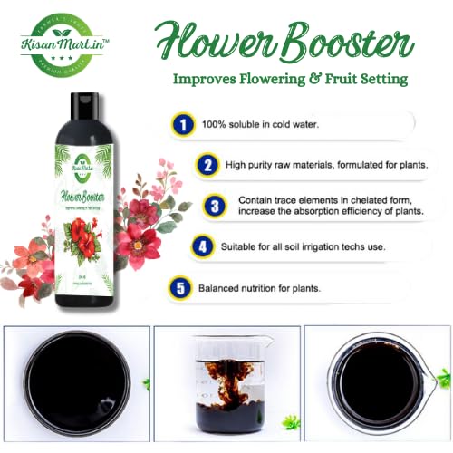 Kisanmart Flower Booster 100ml | Bloom Enhancer & Plant Nutrient Solution | Promotes More Flowers, Healthy Growth & Vibrant Blooms | Ideal for Indoor & Outdoor Plants, Garden & Pots