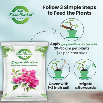 Kisanmart Bougainvillea Care – 100% Organic Flower Booster | Enhances Growth, Boosts Blooms & Strengthens Roots | Ideal for Home Gardens & Outdoor Plants