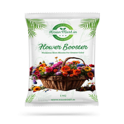 Kisanmart Flower Booster – Organic Bloom Enhancer for More Flowers & Healthier Plants | Increases Bud Formation, Improves Soil Fertility, Chemical-Free & Easy to Use