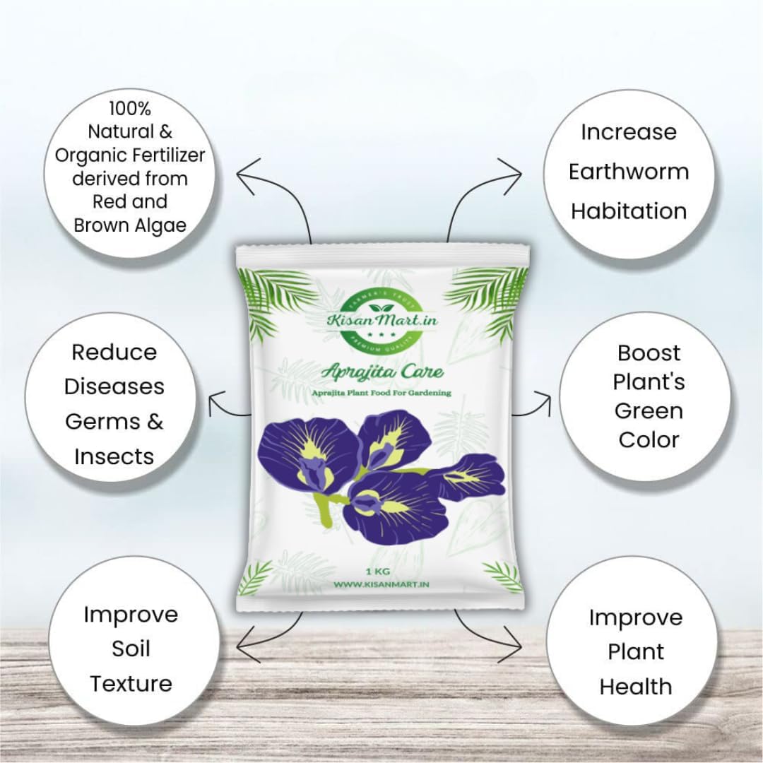 Kisanmart Aprajita Flower Booster |Ultimate Aprajita Food Fertilizer to Boost Blooms, Enhance Color & Strengthen Roots