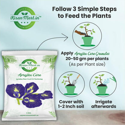 Kisanmart Aprajita Flower Booster |Ultimate Aprajita Food Fertilizer to Boost Blooms, Enhance Color & Strengthen Roots