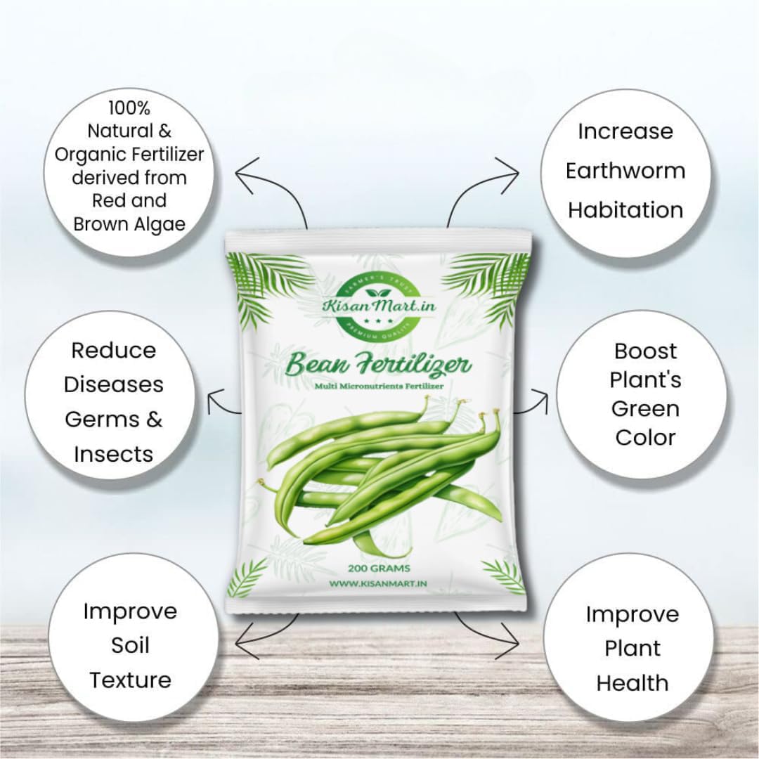 KISANMART Bean Fertilizer – Organic Plant Food for Healthy Bean Growth, High Yield, and Nutrient-Rich